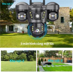Camera An Ninh Ngoài Trời V380 Pro - 3 Mắt, Pin Dự Phòng & Năng Lượng Mặt Trời, Kết Nối 4G - Hình Ảnh 15MP — ảnh 7