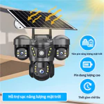 Camera An Ninh Ngoài Trời V380 Pro - 3 Mắt, Pin Dự Phòng & Năng Lượng Mặt Trời, Kết Nối 4G - Hình Ảnh 15MP — ảnh 2