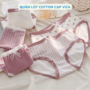 Quần Lót Nữ Đính Nơ, Quần Lót Cotton Dễ Thương Baby ZANABRA L110