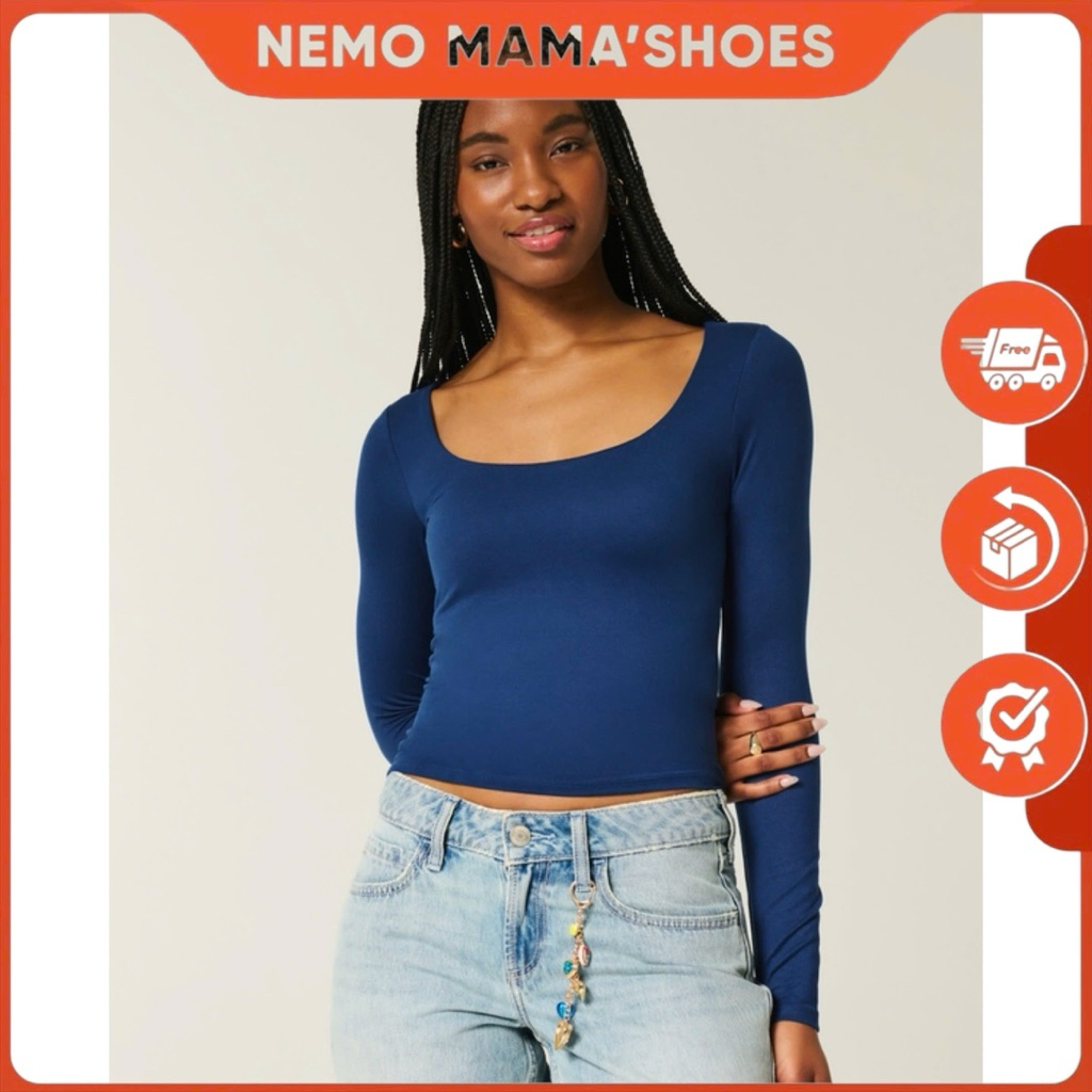 HOLLISTER ÁO CROPTOP NỮ TAY DÀI (240519007)