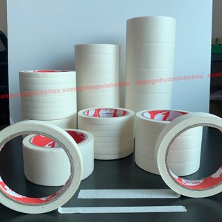 Combo 5 băng dính giấy, băng dính chặn sơn, màu nước - Băng dính dài 20m - Không để lại vệt keo