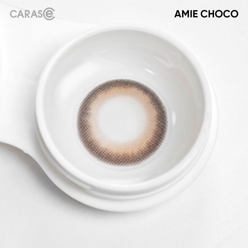 [1 chiếc] Kính áp tròng khoá ẩm 10H 3 Tháng Màu Nâu Chocolate CARASE, Lens cận  AMIE CHOCO