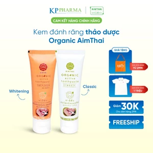 Kem đánh răng AimThai – Thảo dược organic – Hỗ trợ giảm ê buốt & trắng răng tự nhiên (20g)