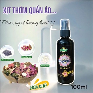 Chai Xịt Xả Vải Khô HygienC Plus 100ml/Chai - Hương Hoa Mẫu Đơn (Quyến Rũ)
