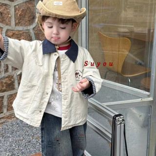 Áo khoác khuy bấm mặc được 2 kiểu thời trang hàn quốc cho bé trai