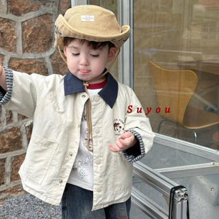 Áo khoác khuy bấm mặc được 2 kiểu thời trang hàn quốc cho bé trai