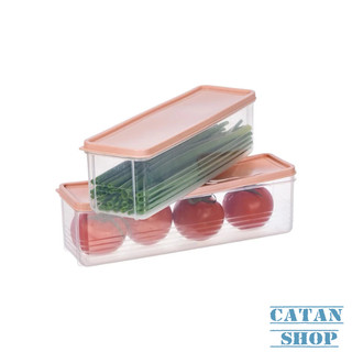 Hộp Đựng Thực Phẩm Dài 30×8cm Nhựa Trong Suốt Có Nắp Kín Bảo Quản Rau Củ Mì Muỗng Đũa Tủ Lạnh