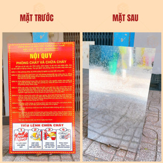 [2IN1] Biển báo Nội quy Tiêu lệnh tích hợp 2IN1 bằng Tôn/Tole hoặc mica chống rỉ sét, thẩm mỹ cao