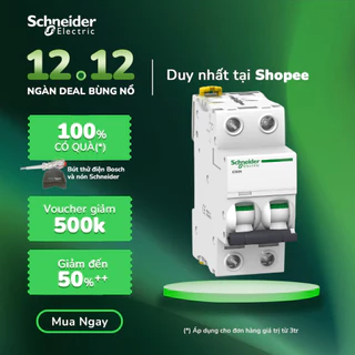 Cầu dao MCB 2P 6kA dòng Acti9 IC60N Schneider Electric - A9F74206 A9F74210 A9F74216 A9F74220 A9F74225 A9F74232 A9F74263