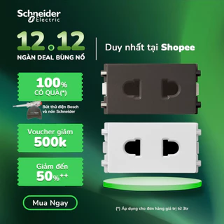 Hạt ổ cắm đơn 2 chấu 10A 250V Size S dòng Zencelo A - Schneider Electric - 84426SUS_WE_G19 84426SUS_BZ_G19