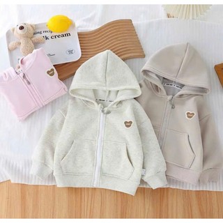 ÁO KHOÁC NỈ BÔNG  DÁN GẤU