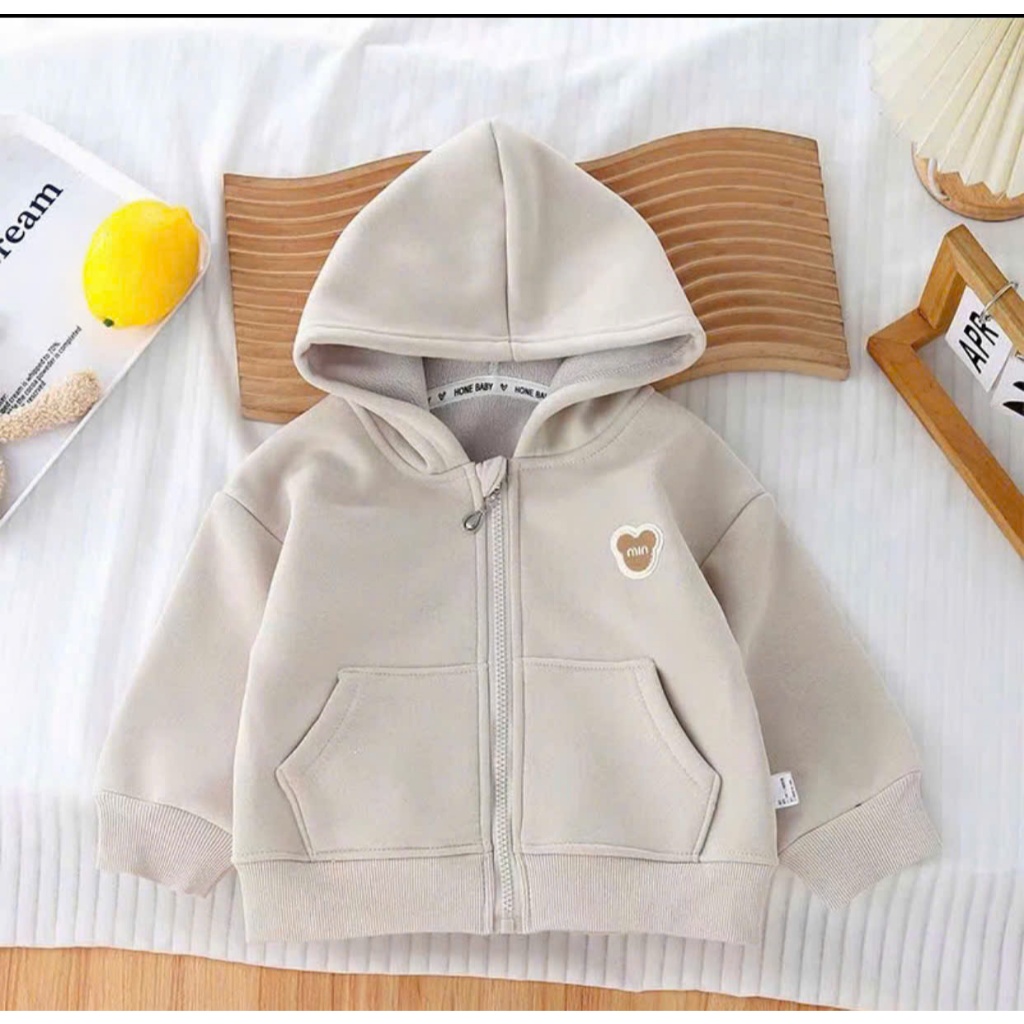 ÁO KHOÁC NỈ BOONG TÚI 3 MÀU CHO BÉ