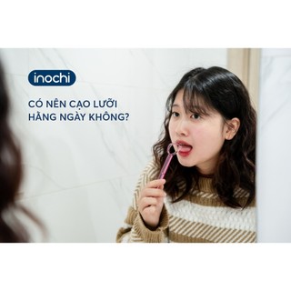 Dụng cụ cạo lưỡi đầu tam giác Okina thiết kế chuẩn giúp làm sạch vi khuẩn cải thiện hơi thở nhanh chóng