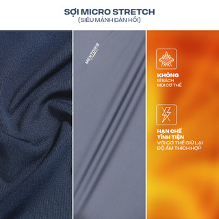 Áo Thun Giữ Nhiệt Nam Cổ 3 Phân MENTORIS, Chất Liệu WarmTech Giữ Ấm, Co Giãn Tốt MDT03