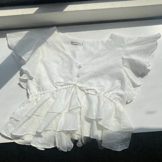 Flora Top | Áo babydoll tay bèo cánh tiên layer dáng rộng | ByMintt