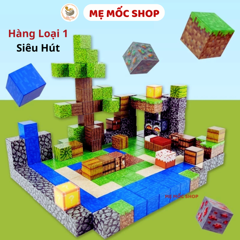 (500 TẶNG 50) Khối Nam Châm Từ Tính Lắp Ghép Mô Hình Sáng, Đồ Chơi Khối Xây Dựng Giáo Dục Cho Trẻ Em