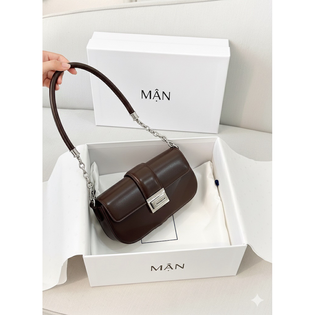 Túi nhà Mận - Mận Slim Chic Size 25cm, Túi Kẹp Nách Da PU, Form Nhỏ Gọn Thanh Lịch, Phù Hợp Đi Học – Đi Làm – Đi Chơi