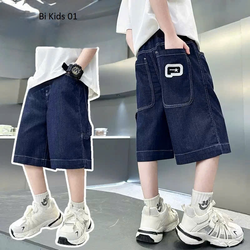 ( 15 - 62 kg ) QUẦN SHORT JEANS PHOM NGỐ LỬNG BÉ TRAI PHONG CÁCH NĂNG ĐỘNG CÁ TÍNH