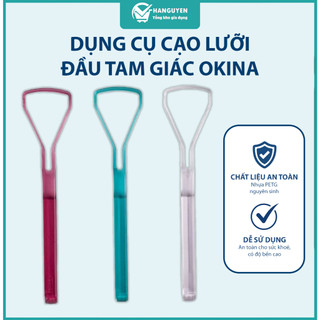 Dụng cụ cạo lưỡi đầu tam giác Okina thiết kế chuẩn giúp làm sạch vi khuẩn cải thiện hơi thở nhanh chóng