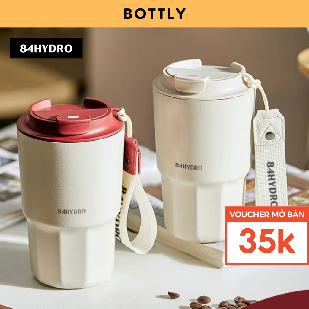Ly giữ nhiệt khắc tên 84C450C, dung tích 450ml, lõi tráng sứ cao cấp, chính hãng 84HYDRO