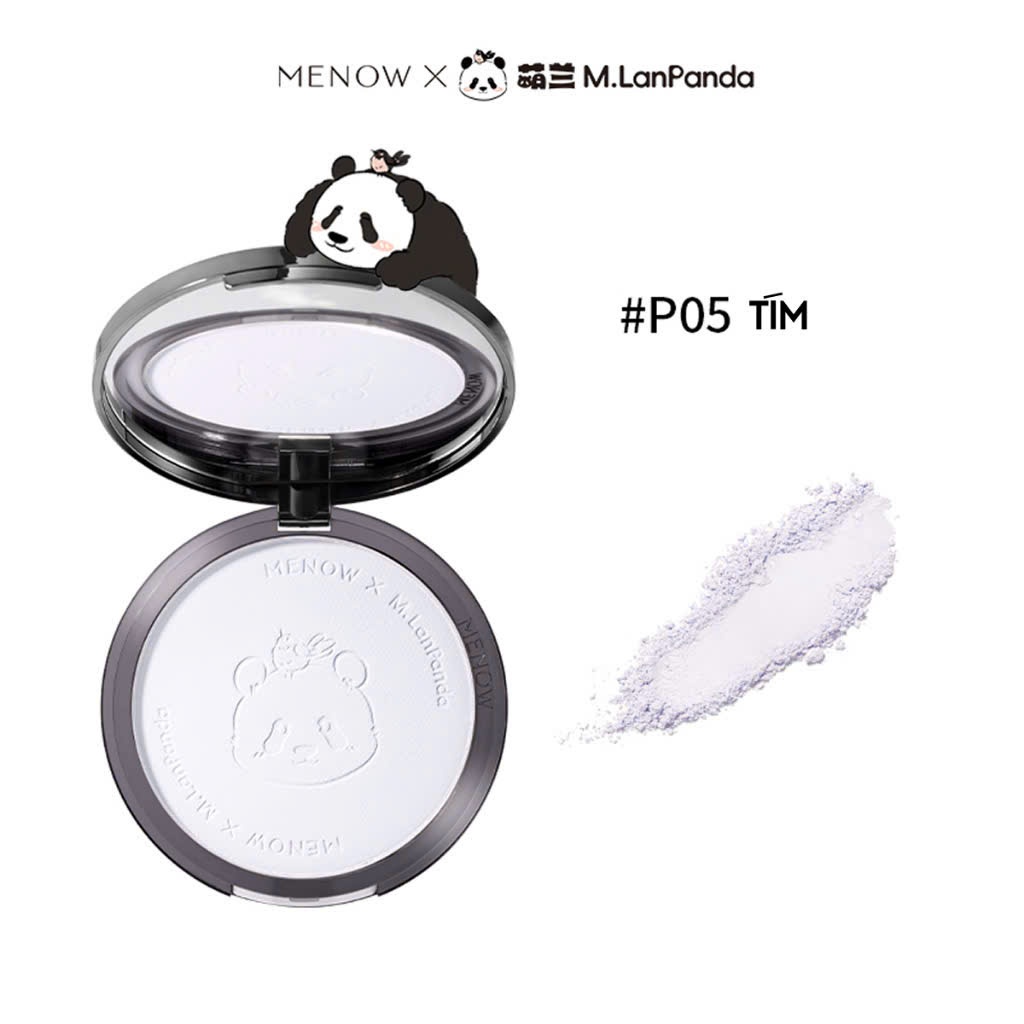 Phấn phủ nén MENOW Menglan Panda kiềm dầu, giữ tone vượt trội 21g | NHÍM HOUSE
