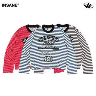 Áo Thun Tay Dài InsaneClo CULTURE LINE STRIPED LONGSLEEVE Form Boxy Unisex Vải Thun Cotton Nhập