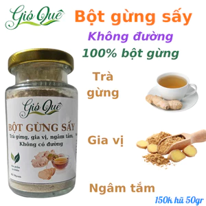 Bột gừng Gió Quê (nguyên chất - không đường), hũ 50gr