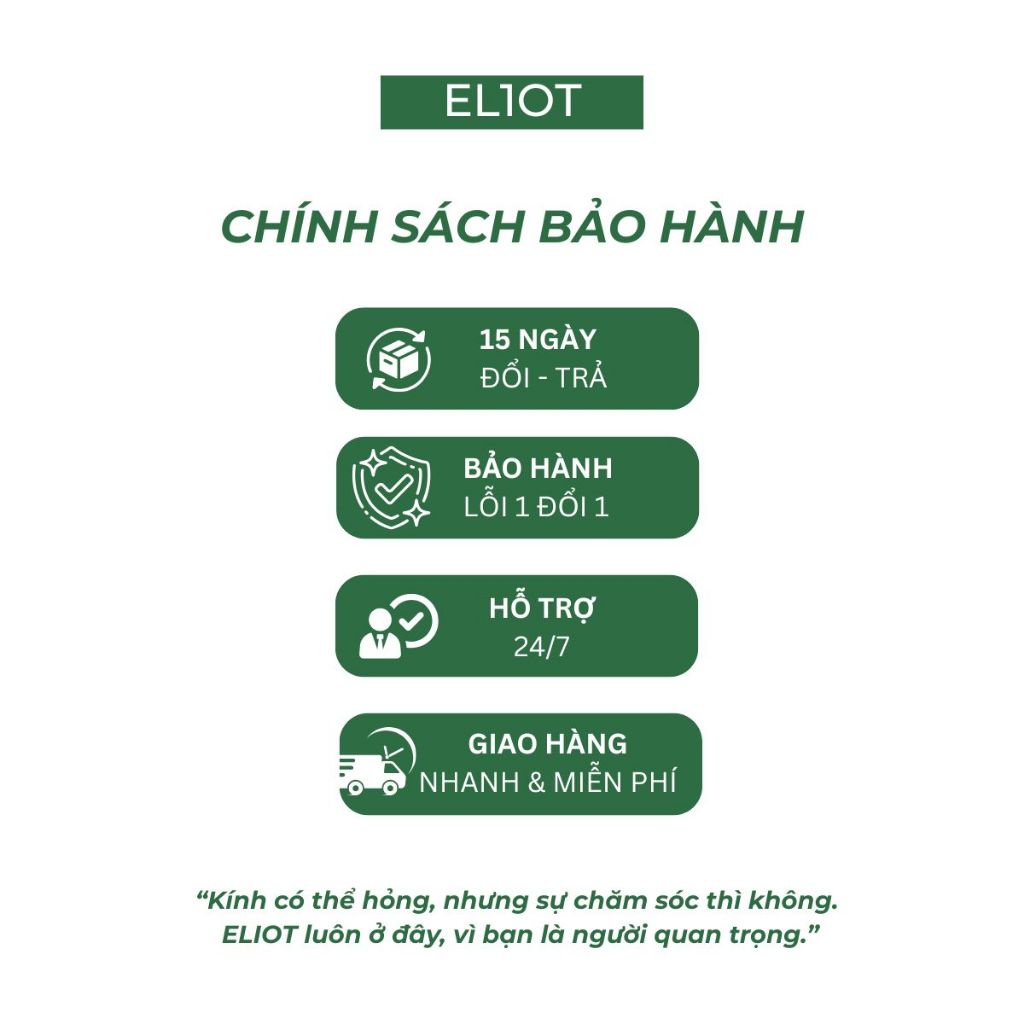 Gọng kính cận tròn thời trang ELIOT Eyewear kiểu dáng Unisex có thể thay tròng cận 3505