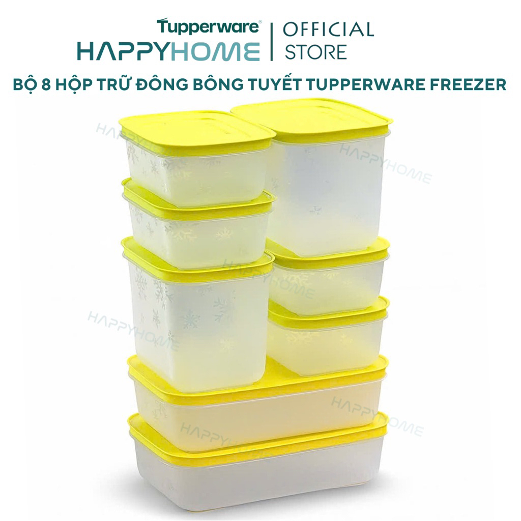 Bộ 8 Hộp Trữ Đông Bông Tuyết Tupperware Freezer Chính Hãng - Nhựa ...