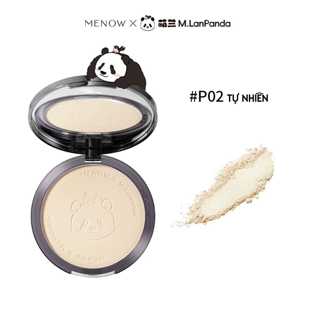 Phấn phủ nén MENOW Menglan Panda kiềm dầu, giữ tone vượt trội 21g | NHÍM HOUSE