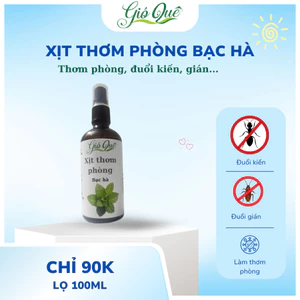 Xịt thơm phòng bạc hà - Thơm phòng, thơm tủ quần áo, đuổi kiến, gián - Lọ 100ml