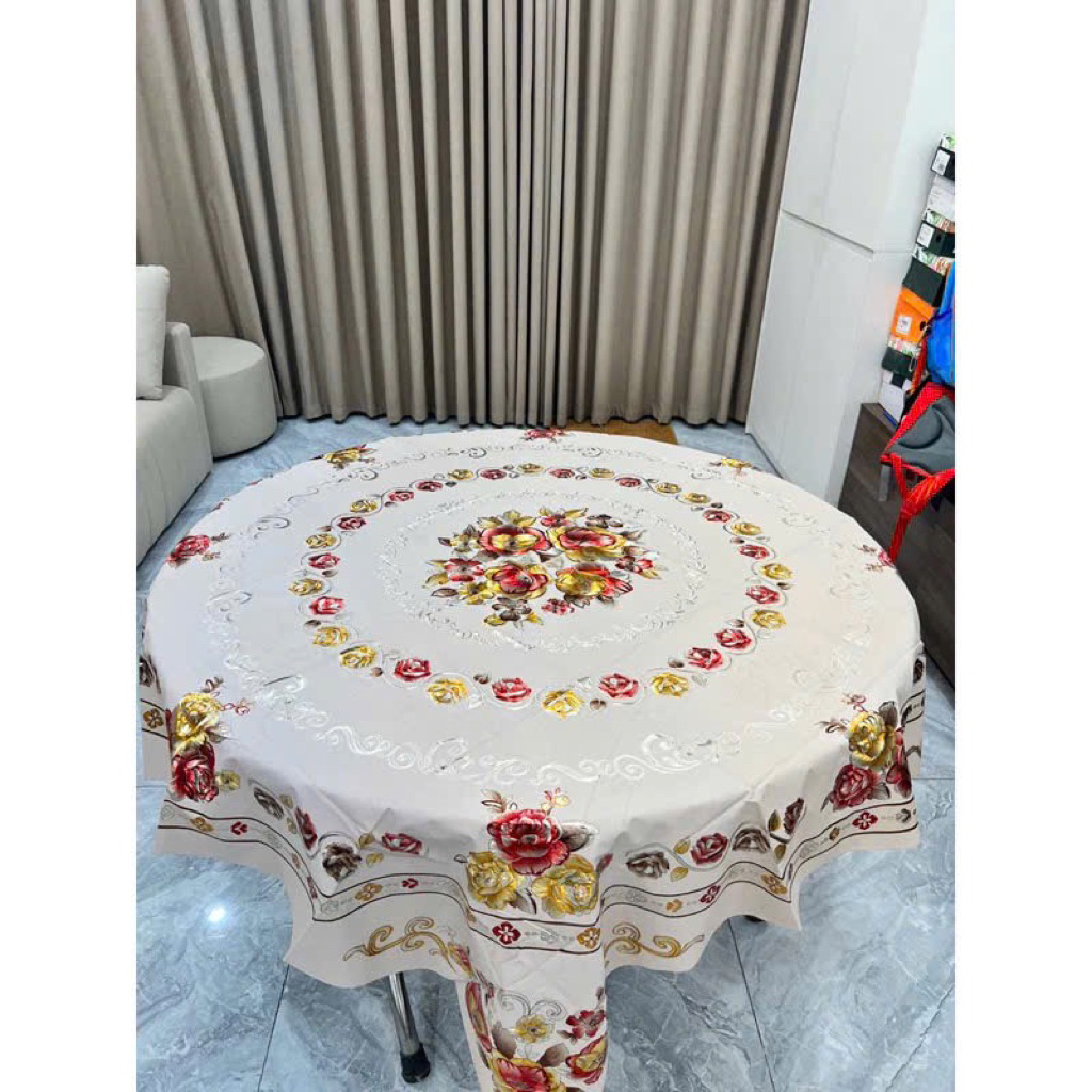 KHĂN TRẢI BÀN TRÒN CAO CẤP  1M5 X 1M5