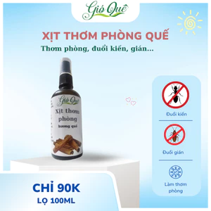 Xịt thơm phòng hương quế Gió Quê (đuỗi kiến, gián, thơm phòng) - lọ 100ml
