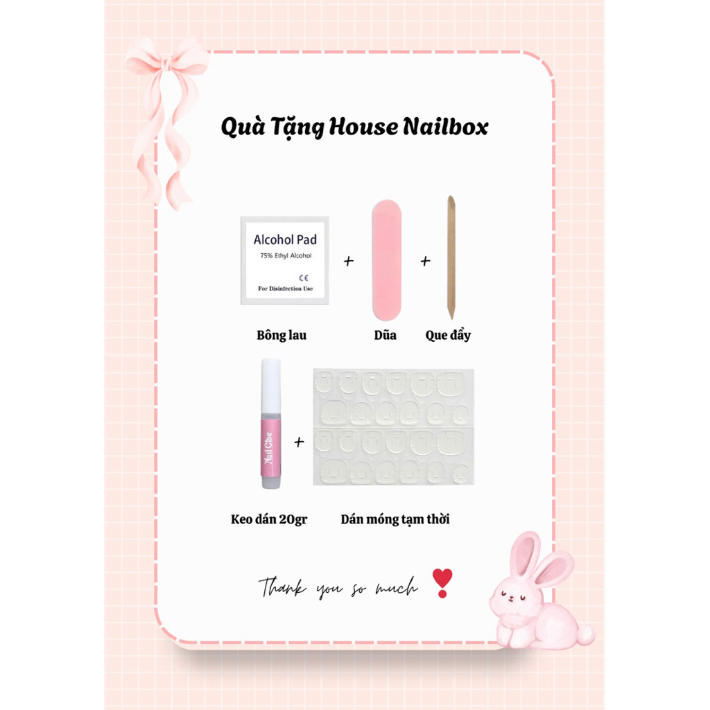 Nailbox [ N07 ] Nail Thiết Kế Mắt Mèo Trơn - Bầu Nhọn Sử Dụng Được Nhiều Lần Có Thể Ngâm Nước Thoải Mái