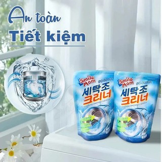 Bột Tẩy Vệ Sinh Lồng Máy Giặt Smile Mom 450G | Khử Mùi Diệt Khuẩn Tẩy Cặn Máy Giặt
