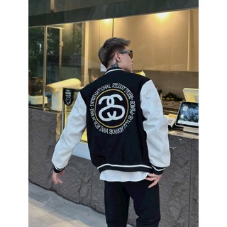 Áo Khoác Bóng Chày Nam Nữ, Varsity Jacket Tay Da chần phao, Áo Khoác Nỉ Thêu Chữ,áo khoác bóng chày, varsity
