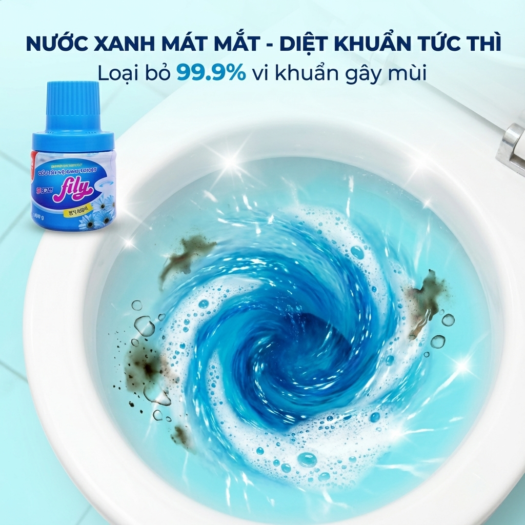 Lọ Thả Bồn Cầu Hàn Quốc Fily 180g, Cốc Tẩy Vệ Sinh Bồn Cầu Đánh Bay Vi Khuẩn Chống Ố Vàng Toilet