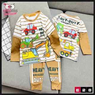 Đồ bộ bé trai tay dài quần dài mặc ngủ họa tiết hoạt hình, chất thun lạnh in 3D ANN'S KIDS
