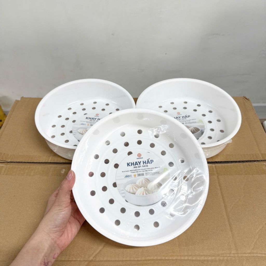 Khay Hấp Rau Củ Thực Phẩm Bánh Bao Xôi Thịt Hình Tròn Dùng Kèm Nồi Cơm Điện Nhanh Tiện Lợi | BigBuy360 - bigbuy360.vn