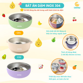Bộ Ăn Dặm Inox 304  Cho Bé, Combo Bát, Khay, Yếm, Thìa, Cốc An Toàn, Tiện Lợi, Bền Đẹp
