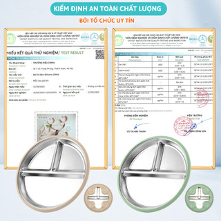 Set Ăn Dặm Inox Cho Bé, Combo Bát, Khay, Yếm, Thìa, Cốc Inox 304 An Toàn, Tiện Lợi, Bền Đẹp