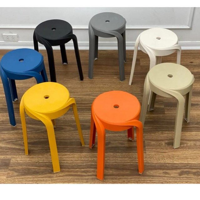 ( 9 màu- HOẢ TỐC) Ghế đôn nhựa quán cafe cao 45cm chill ghế đẩu nhựa đúc decor phòng khách nhà hàng khách sạn