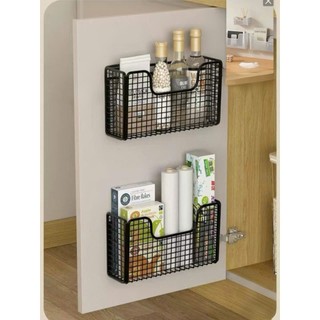 Kệ Đựng Đồ Sau Cánh Tủ, Treo Tường Không Cần Khoan Đục, Kệ Đa Năng Kèm Miếng Dán Tường Tiện Lợi, Chất Liệu Sắt Tĩnh Điện