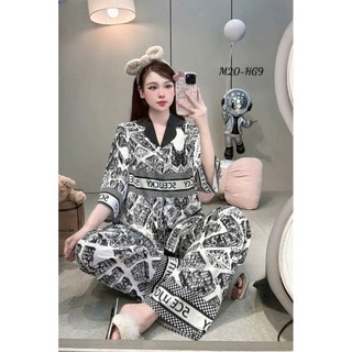 Pijama Free size (:45-65 kg ) Fom Rộng Tay Lỡ, Lụa Latin Mềm Mượt Mát Ạ