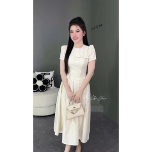 Đầm tuyết mưa dáng dài tiểu thư sang chảnh form chuẩn che khuyết cực tốt mặc đi chơi dự tiệc xinh
