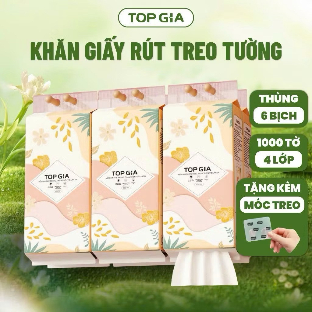 Combo 10 bịch giấy rút ,giấy lau,khăn giấy rút treo tường TẶNG KÈM MÓC ...