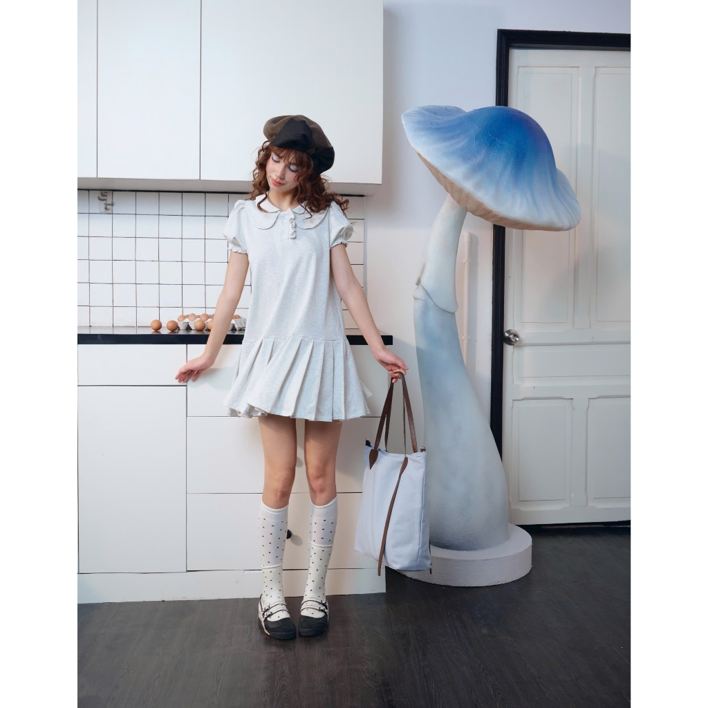 Mona Dress - Remmus | Đầm búp bê xếp li xoè vải cotton