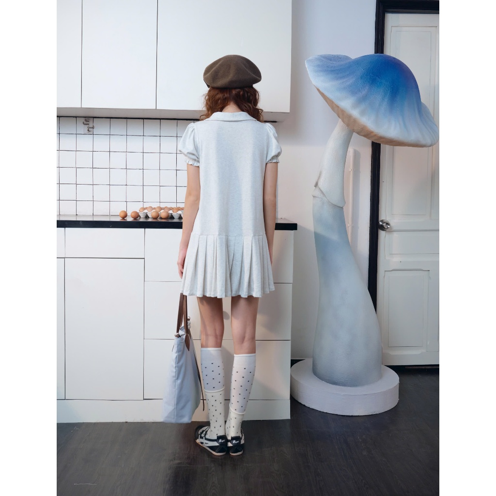 Mona Dress - Remmus | Đầm búp bê xếp li xoè vải cotton