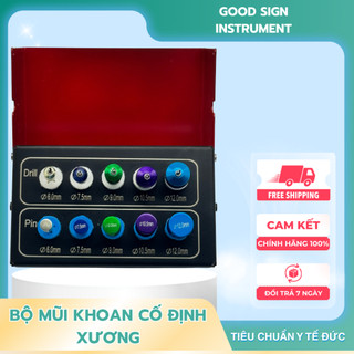 Bộ mũi khoan cố định xương, dụng cụ phẫu thuật chỉnh nha cao cấp