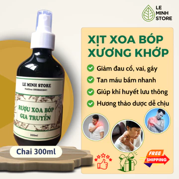 Xịt xoa bóp 300ml giúp thư giãn giảm đau cổ vai gáy, khớp đau tê cứng, Dầu xoa bóp xương khớp tan máu bầm nhanh hiệu quả